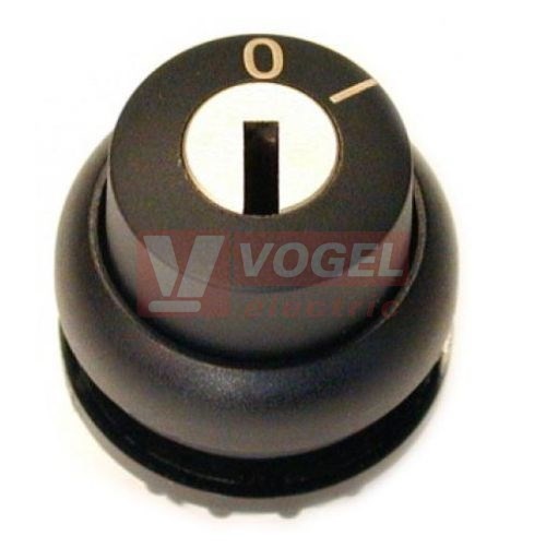 M22S-WS Ovládací hlavice se zámkem, 2 polohové, bez aretace, kroužek černý, MS1, 40st (216882)