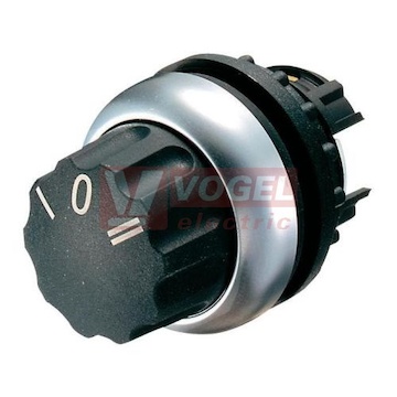 M22-WR3-X7 Ovládací hlavice přepínače, otočná hlavice, s aretací, kroužek titan, 60st (284786)