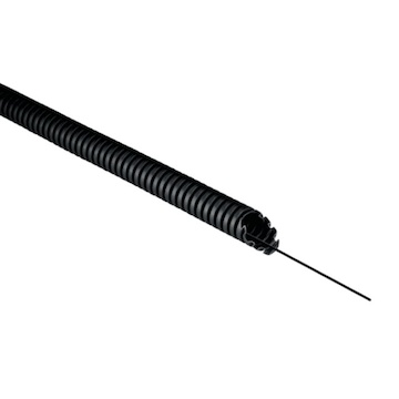 Chránička  16 TC1516T, 750N, černá, s protahovacím drátem, ohebná, s halogenem, PVC, UV nestabilní (role 100m) (TC1516T)