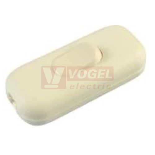 300/1/V/P vypínač šňůrový, průchozí, 2A/250V AC, bílý
