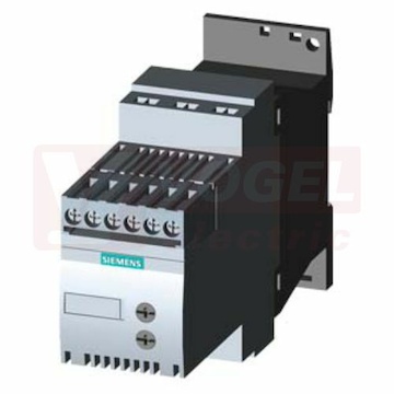 3RW3018-1BB14 SIRIUS soft starter S00 17.6 A, 7.5 kW/400 V, 40 °C 200-480 V
AC, 110-230 V AC/DC Screw
terminals
