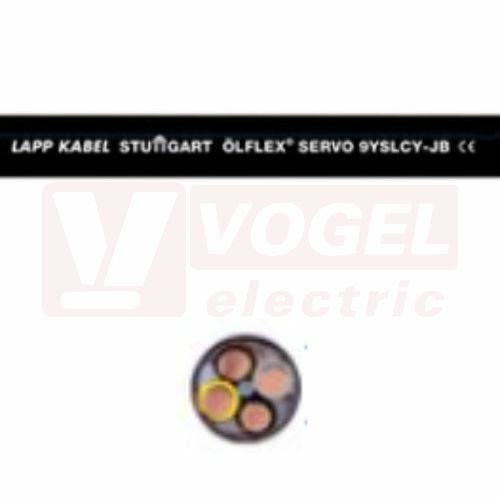 Ölflex Servo 600/1000V 9YSLCY-JB 4G  10 kabel dvojitě stíněný k motorům, cert. IEC, UL/CSA, transparentní vnější plášť z PVC, barevné žíly se zl/žl (0037004)