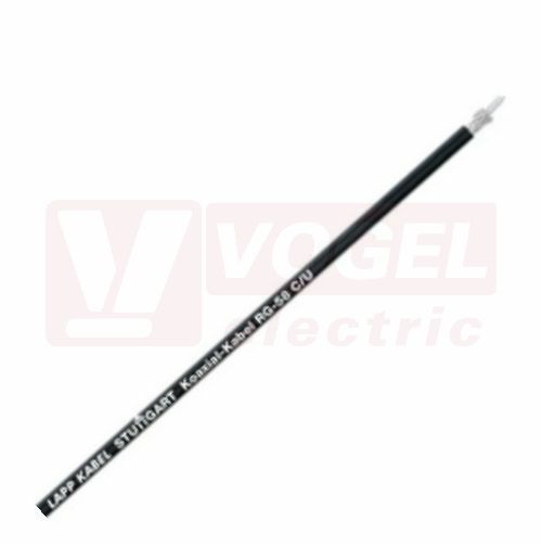 Kabel koaxiální RG  58 C/U, plášť PVC černý, impedance 50 Ohm  (2170000)