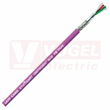 Unitronic Bus PB TRAY 1x2x0,64 kabel datový, stíněný, fialový vnější plášť z PVC, celkové stínění hliníkem a kašírovanou plast. fólií s aprobací PLTC-ER dle UL RAL4001 (2170856)