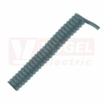 UNITRONIC SPIRAL LiF2Y11Y 12x0,14/400 kabel spirální 400/1600mm, PUR šedý, barevné žíly, volné konce 200/600mm (73220333)