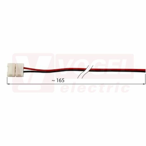 Připojovací konektor jednobarevných LED pásků šíře 8 mm, 2 piny, pro 120x3528 (112.003.21.3)