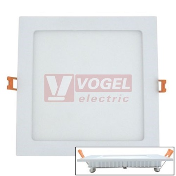 Svítidlo LED podhledové 21W 220-240V (Toro S21), čtvercové, 1470lm, 2700K teplá bílá, úhel vyzař. 120°, živ. 50 000h, IP20, tělo hliník, barva bílá, difuzor sklo opálové, rozměr 225x225x25mm, náhrada za 2x18W (412.007.33.0)