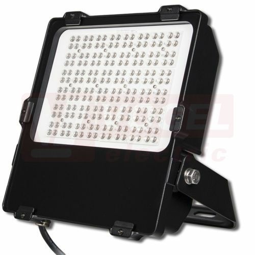 Svítidlo LED reflektorové 150W (Delta 150), 20800lm, 4000K neutrální bílá, živ. 50 000h, vyzař. úhel 60°, s optickou čočkou, náhrada za 300W, IP66, IK08, tělo hliník, difuzor sklo, barva černá, rozměr 300x320x75mm (511.721.28.3)