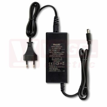 Napájecí adaptér 48W, DC12V/4A, IP20, černý plast, s vidlicí (732.065.11.0)