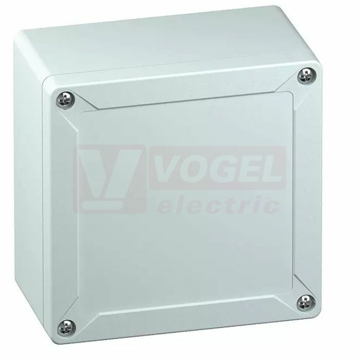 TG ABS 1212-9-o  plastová skříňka 124x122x85mm, víko šedé, hladké stěny, IP66/67, RAL7035, materiál ABS