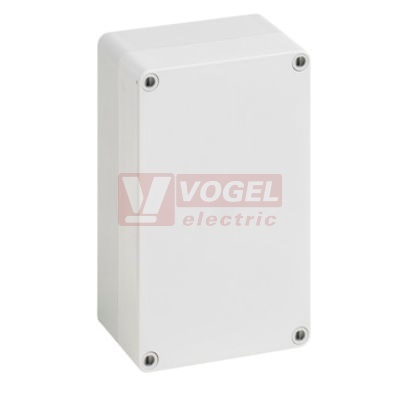PS 1811-8f-o  Plastová krabice TK 180x110x84mm, víko šedé, bez předlisů, IP66, RAL7035, polystyrol