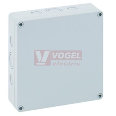 PC 1818-13f-m Plastová krabice TK 182x180x137mm, víko šedé, bez předlisů, IP66, RAL7035, polystyrol