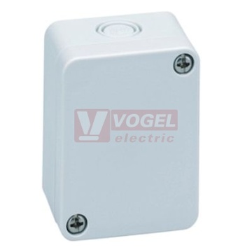 PC 75-4-tm Plastová krabice TK 65x50x35mm, víko průh, bez předlisů, IP66, RAL7035, polykarbonát