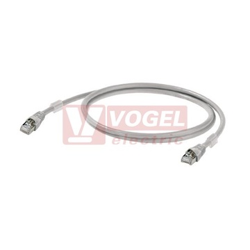 IE-C6FP8LD0050M40M40-D Patch kabel Cat.6A 10Gbit/s S/FTP, konektory RJ45/RJ45, IP20, šedý, délka 5,0m (1165940050)