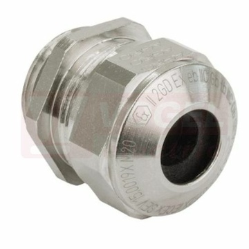 GP 29 vývodka do prostředí s nebez. výbuchu Ex e II, mosazná, AGRO EX1000.29.230, sevření 19-23 mm dlouhý závit 8 mm, IP68, jednodílné těsnění krátké