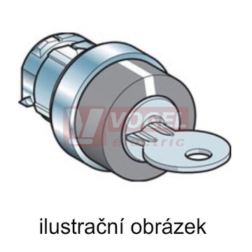 ZB4BG47  Hlavice otočná se zámkem, 2 pevné polohy /černá obruba/