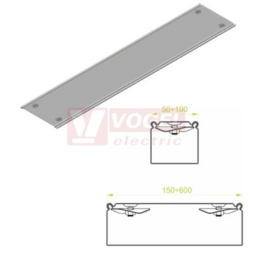 Víko žlabu 100  PZKL100/2, šířka 100mm, provedení se zámkem (4x), tl. 0,7mm (101510)