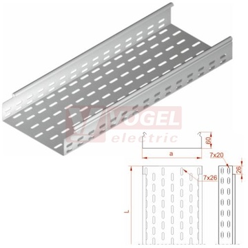Žlab perf šxv 300x 60 KCJ300H60/3  š300xv 60mm, tl.1,0mm (161030)