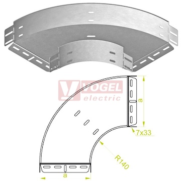 Koleno ploché 90° 600x 80 KKPP600H80, plné, oblý roh, tl.1,5mm (181414)