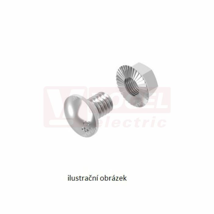 Šroub+matka M6x12 SGKM6x12-E, (bal=100ks), provedení NEREZ matka drážkovaná (BAKS 661020)